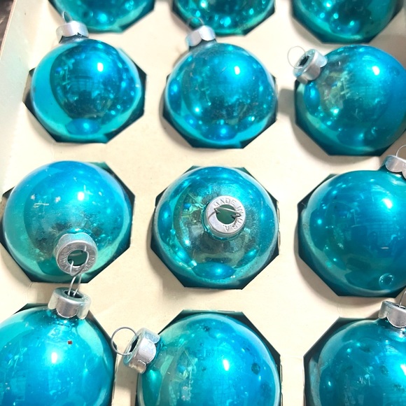 Vintage glass Christmas ornaments blue glass balls coby glass holiday ornaments - Picture 5 of 5